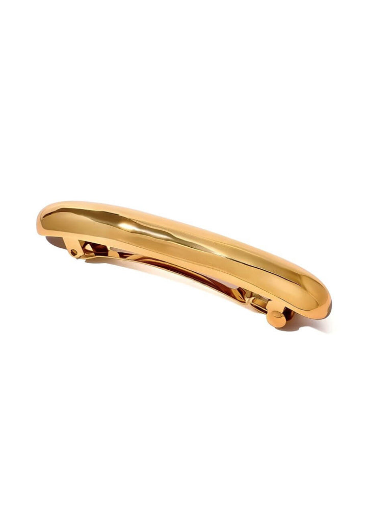 18k Gold Plated Classic Hair Barrette Clip