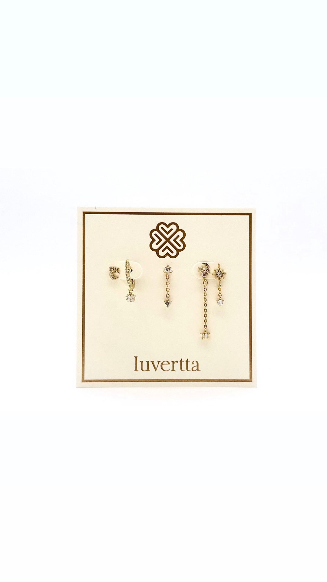 14K Gold Plated Earrings Set