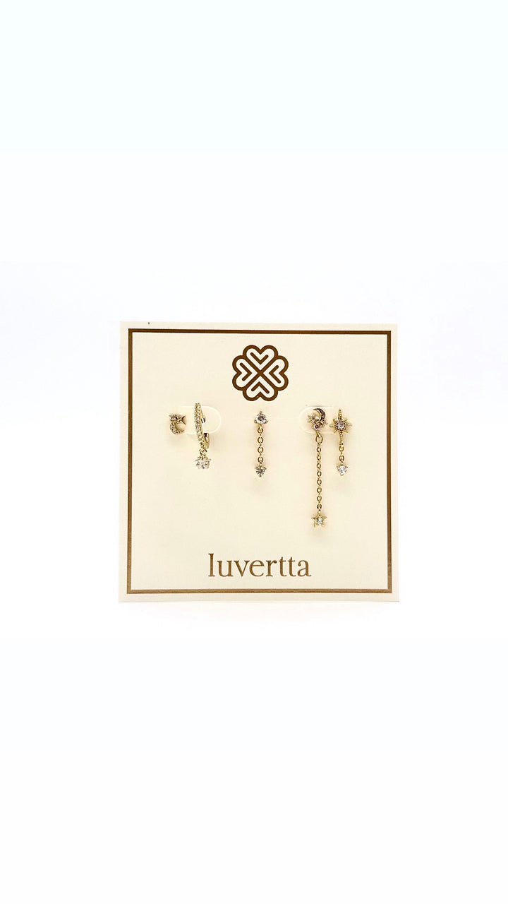 14K Gold Plated Earrings Set