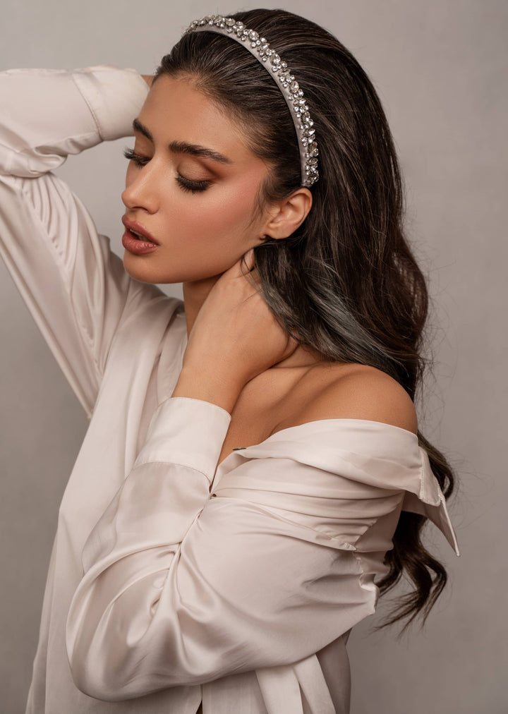 Lauren Women’s Hand-Stitched Crystal Headband