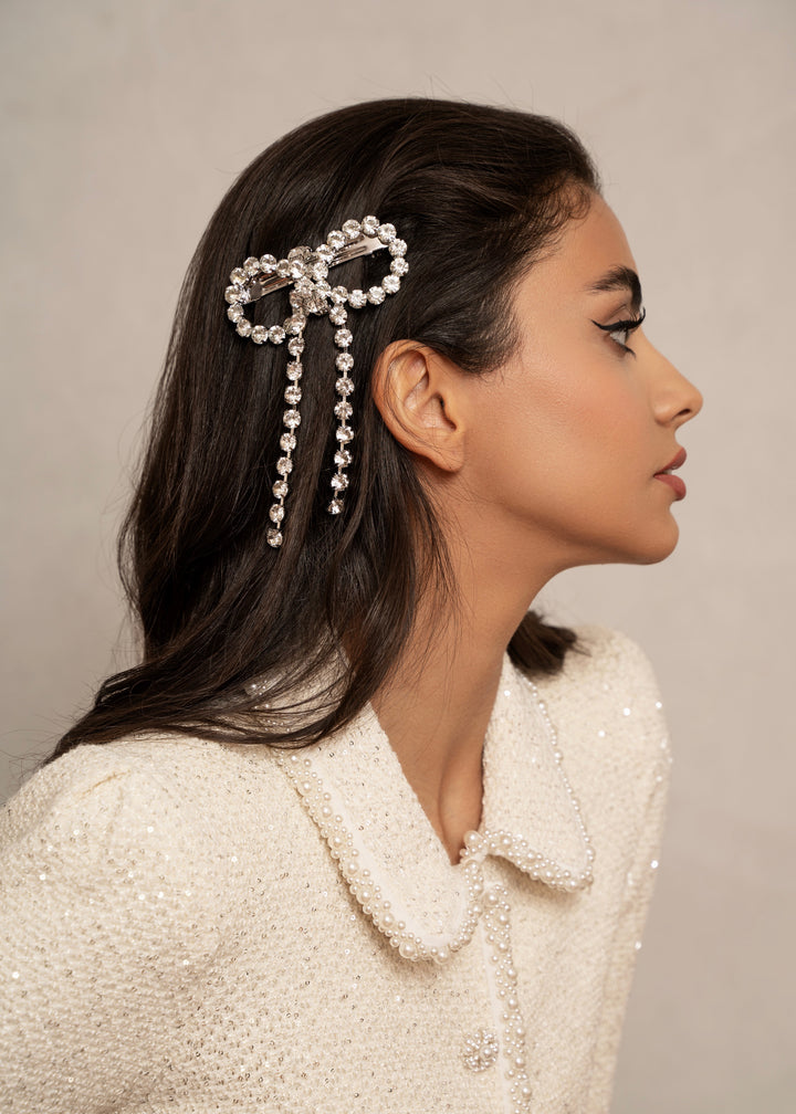 Crystal Bow Barrette