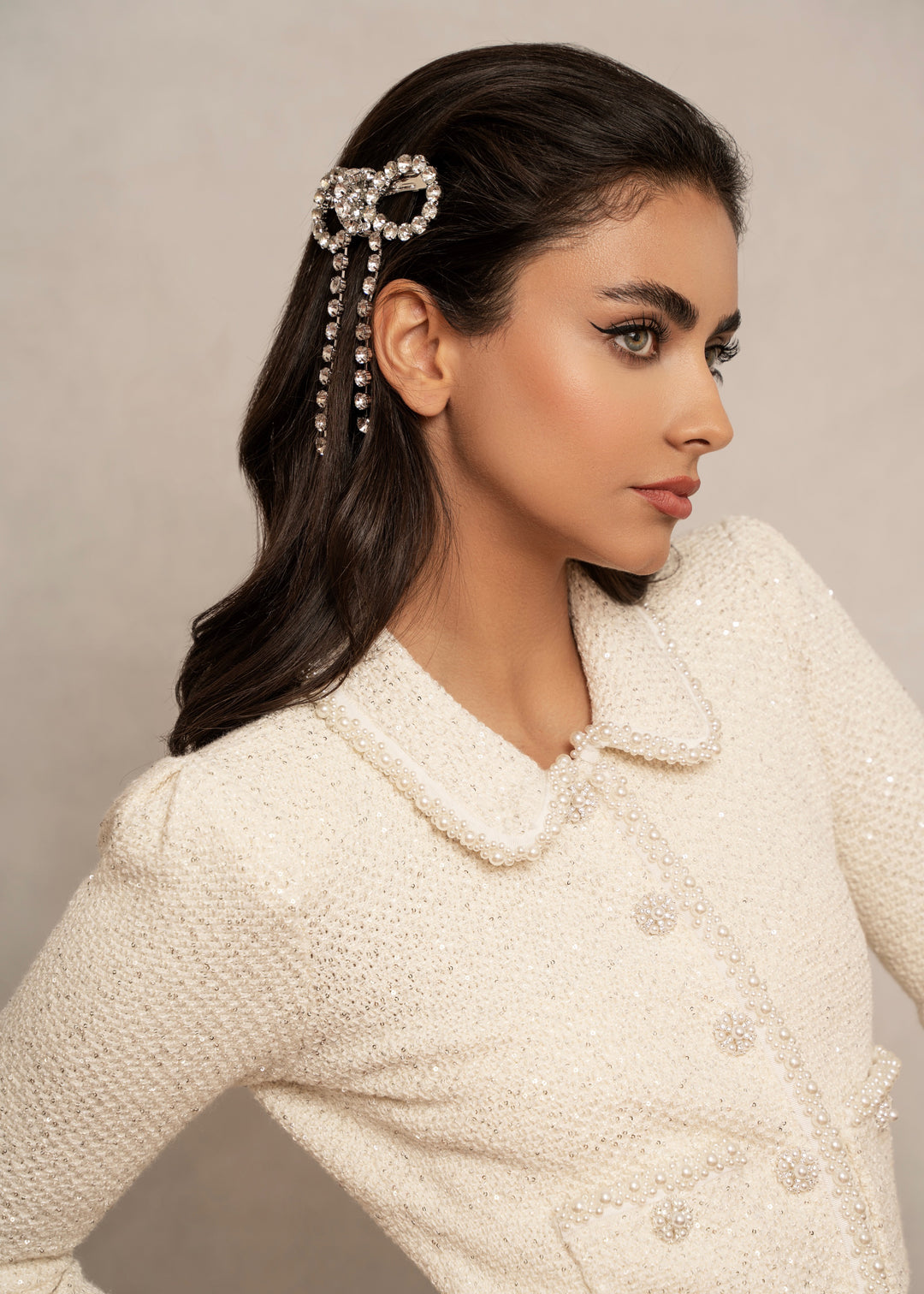 Crystal Bow Barrette