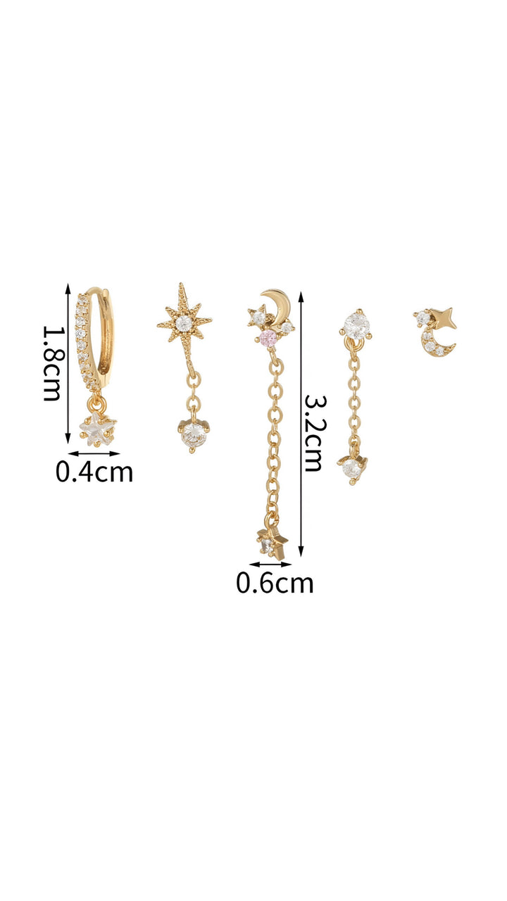 14K Gold Plated Earrings Set