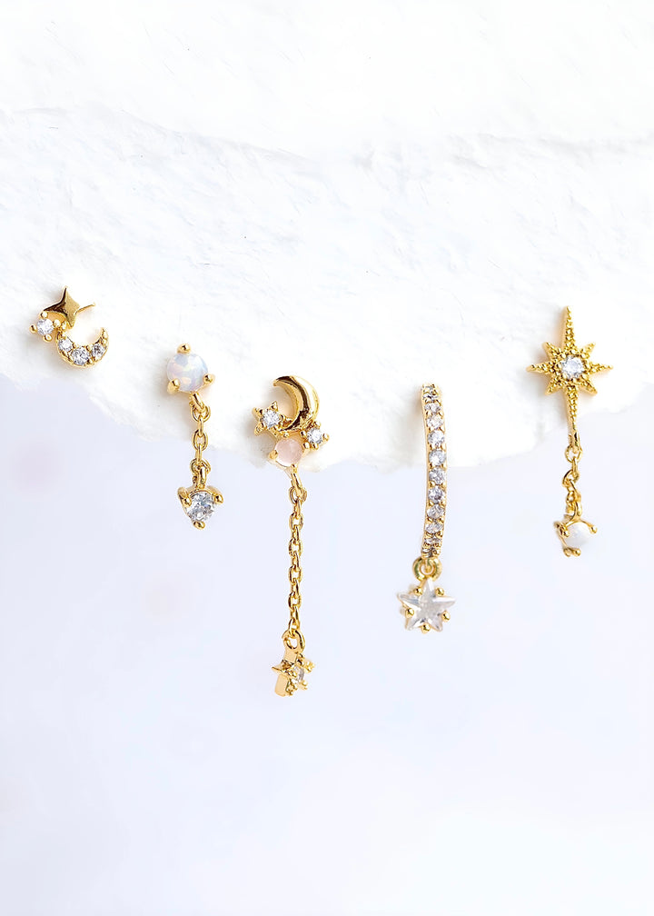 14K Gold Plated Earrings Set