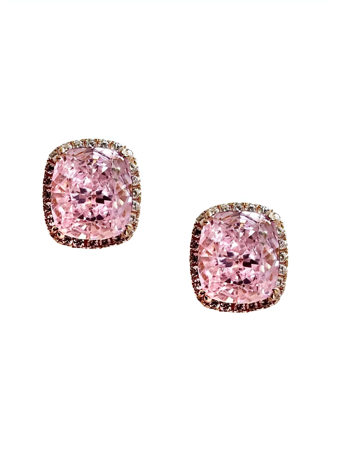 Boucles d'oreilles roses rosalines