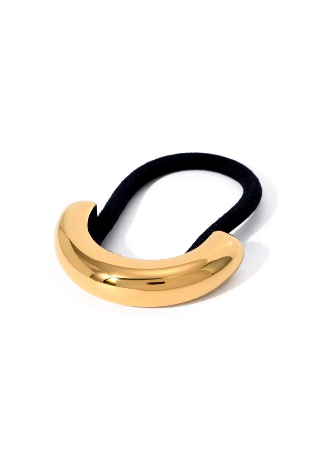 Small 18K gold plated hair cuff with a polished finish