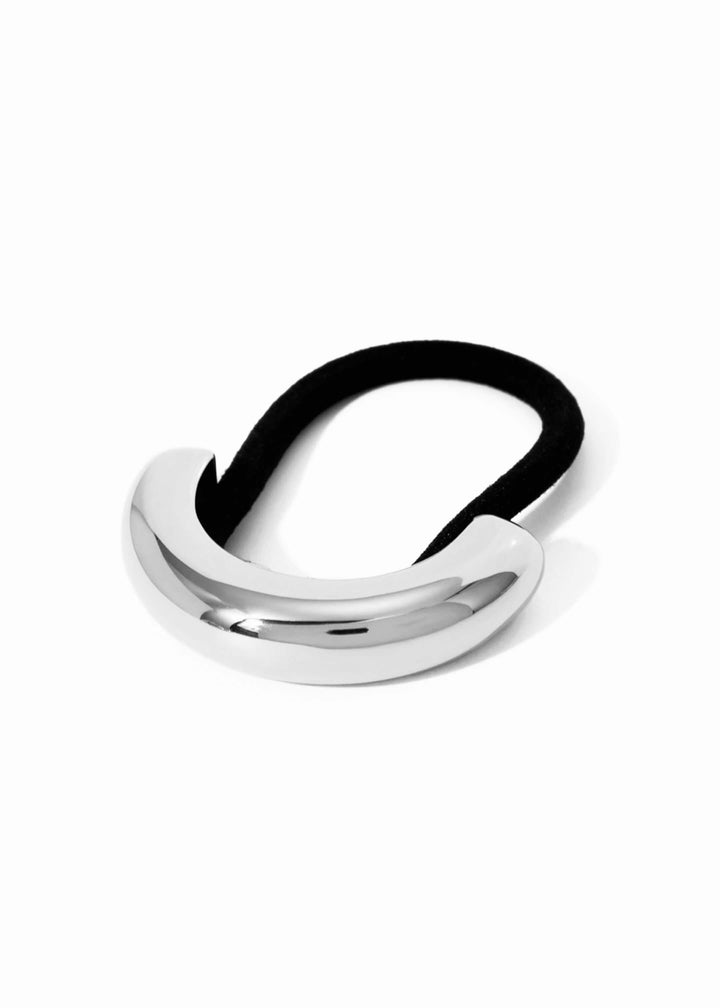 Small Stainless steel hair cuff with a polished finish