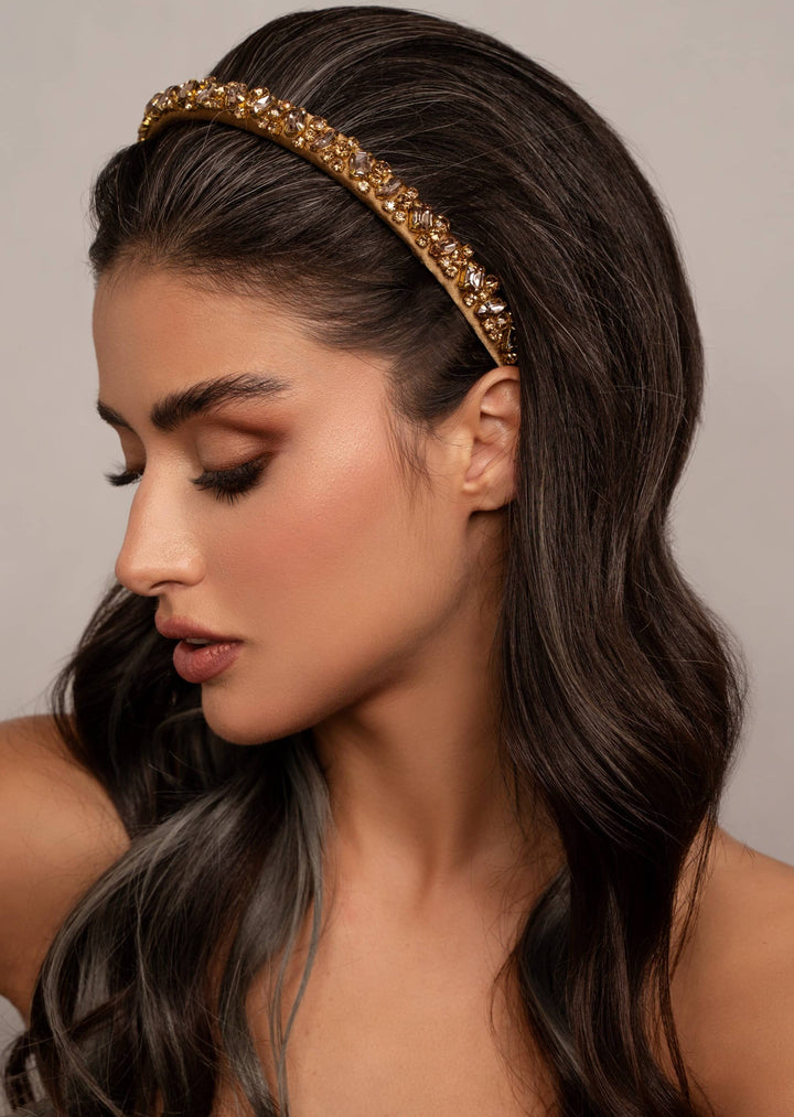 Lauren Women’s Hand-Stitched Crystal Headband