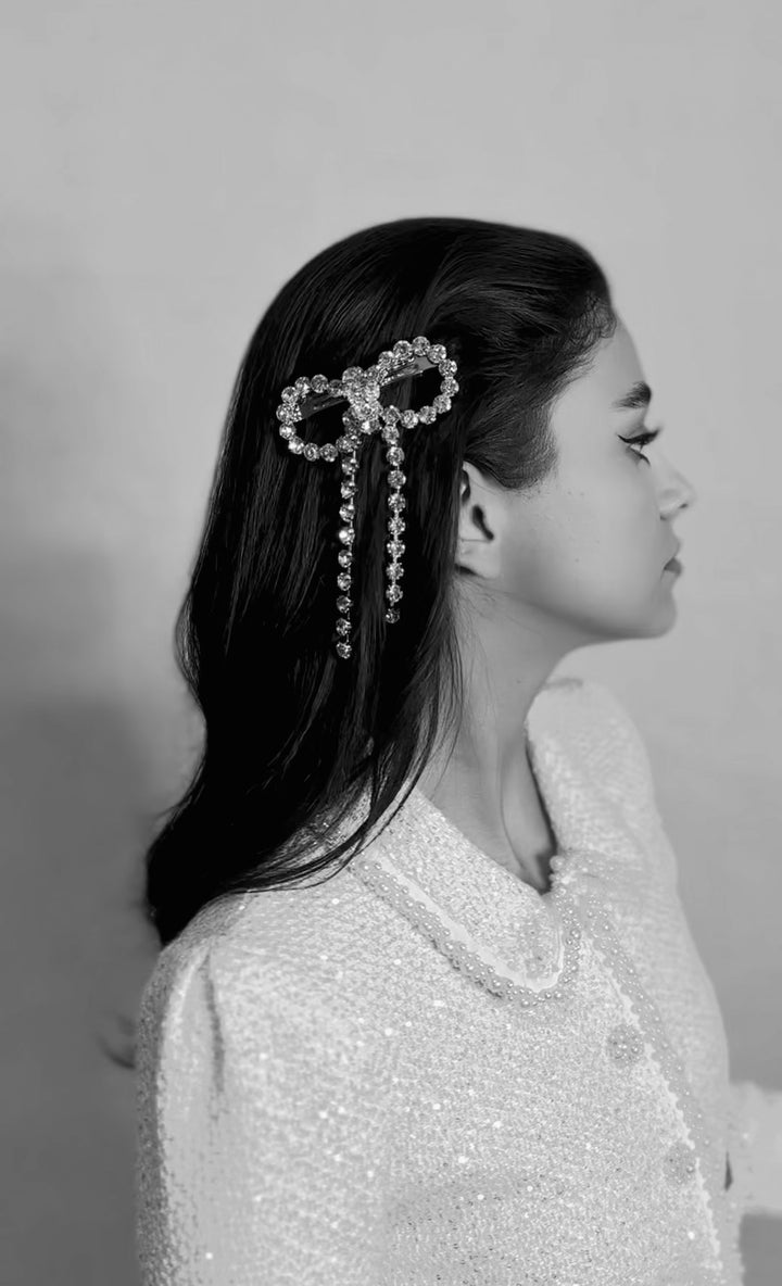 Crystal Bow Barrette