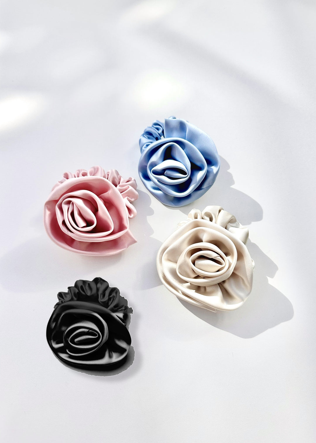 Black Rose-Shaped Scrunchy