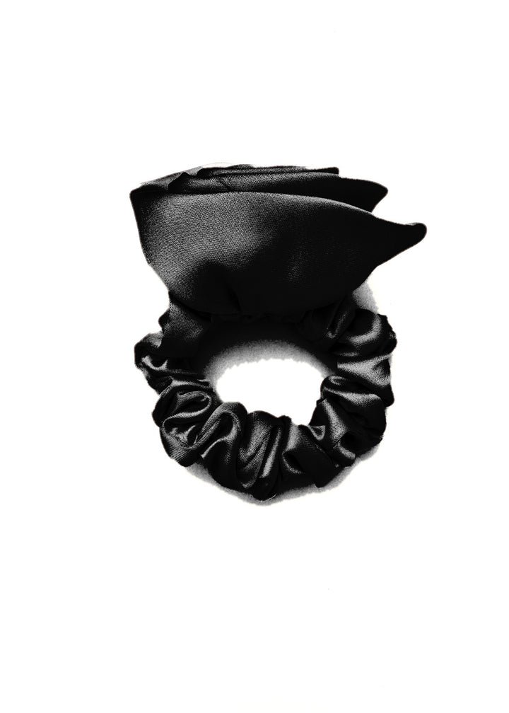 Black Rose-Shaped Scrunchy